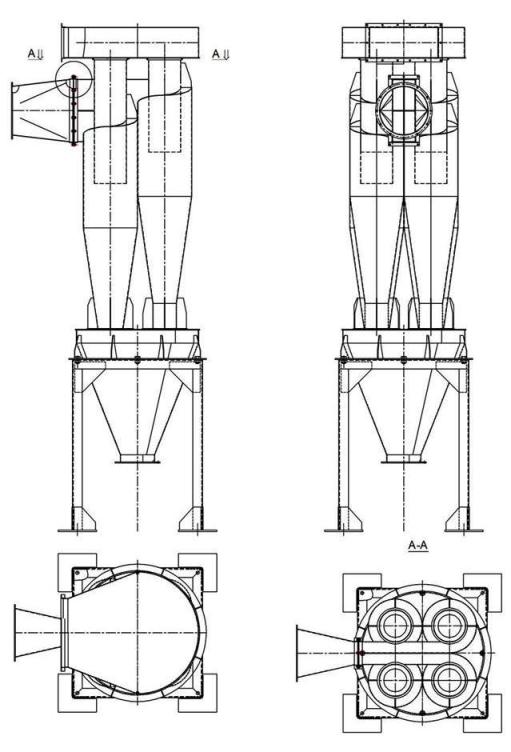 чертеж циклона У21-ББЦ в Туле